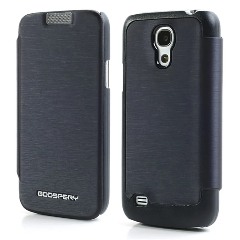 Cover Flip a Portafoglio Copribatteria per Samsung Galaxy S4 Mini i9190 (Blu)