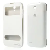 Cover Flip a Portafoglio Copribatteria S-View per Huawei Ascend G610 (Bianco)