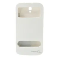 Cover Flip a Portafoglio Copribatteria S-View per Huawei Ascend G610 (Bianco)
