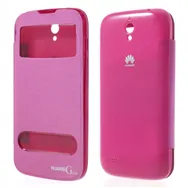 Cover Flip a Portafoglio Copribatteria S-View per Huawei Ascend G610 (Fucsia)