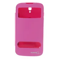 Cover Flip a Portafoglio Copribatteria S-View per Huawei Ascend G610 (Fucsia)