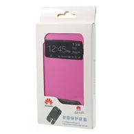 Cover Flip a Portafoglio Copribatteria S-View per Huawei Ascend G610 (Fucsia)