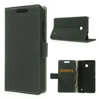 Cover Flip a Portafoglio in Cuoio per Nokia Lumia 630 (Grigio Scuro)
