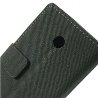 Cover Flip a Portafoglio in Cuoio per Nokia Lumia 630 (Grigio Scuro)