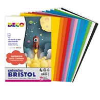 Cartoncino Colorato Bristol Deco CWR - 50x70 cm - 200 g - 717/15 (Assortiti Conf. 15)