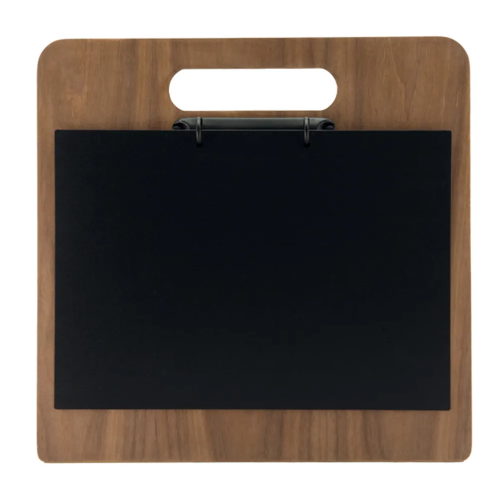 Portamenù a Tagliere con Anelli Chopping Board Securit - 32x24 cm - MC-WALA4-CH (Noce)