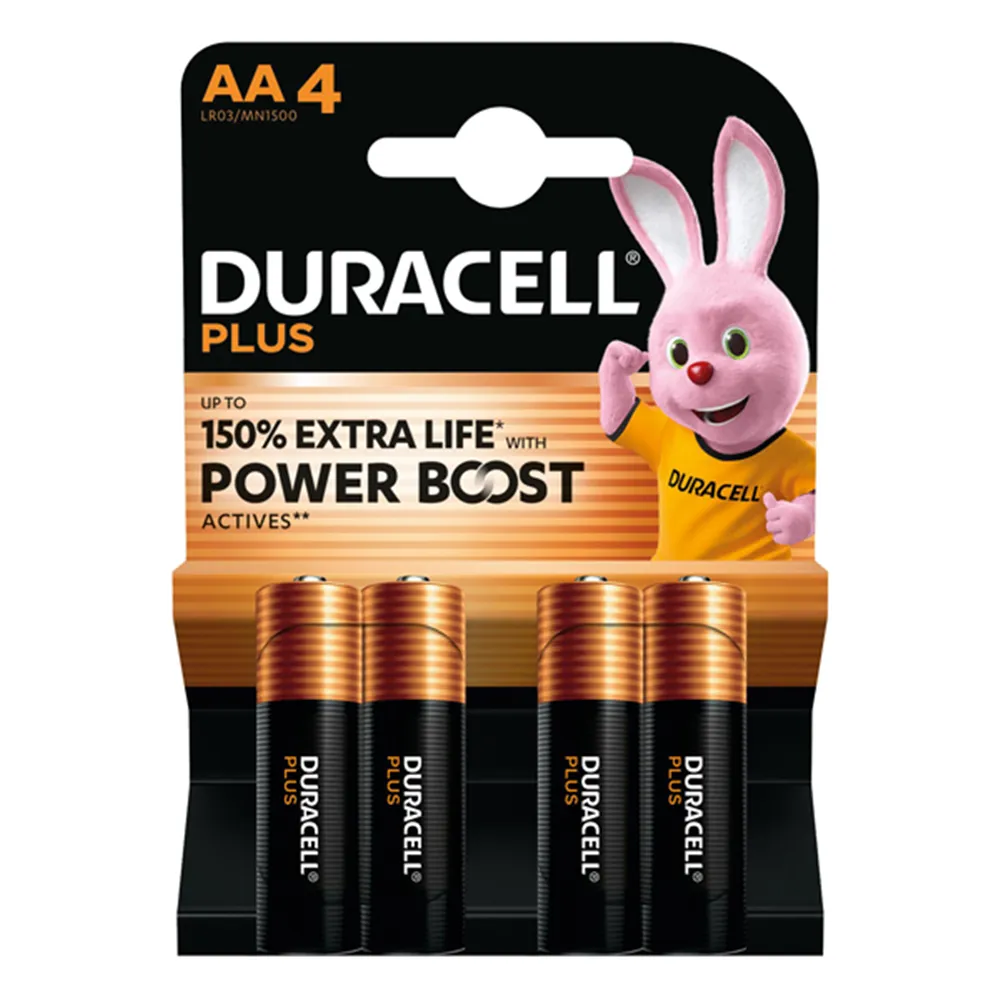 Pile Plus Powerboost Duracell - Stilo AA - MN1500 - 1,5V - DU0103 (Conf. 4)