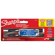 Marcatore Permanente Sharpie Paper Mate - Punta Tonda - 2201181 (Bianco e Nero Conf. 2)