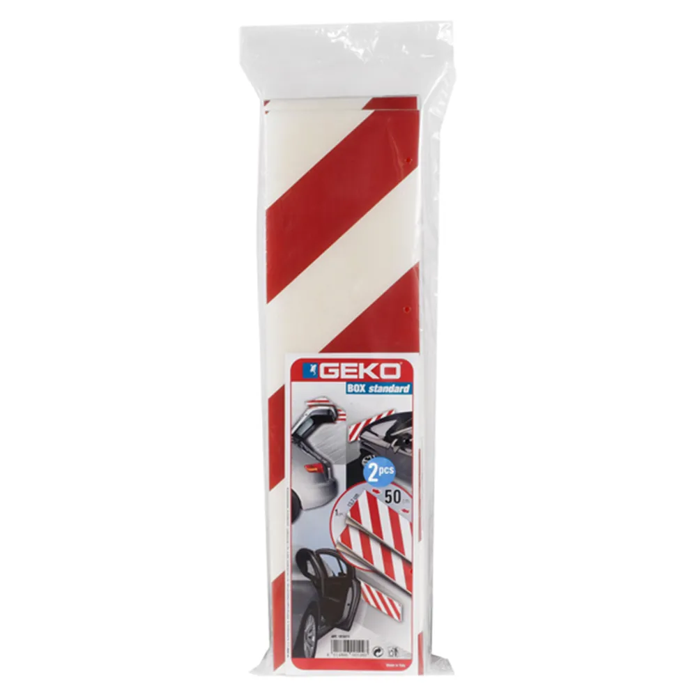 Pannello Antiurto Adesivo Box Geko - 13,70x50 cm - 1810 (Bianco e Rosso Conf. 2)