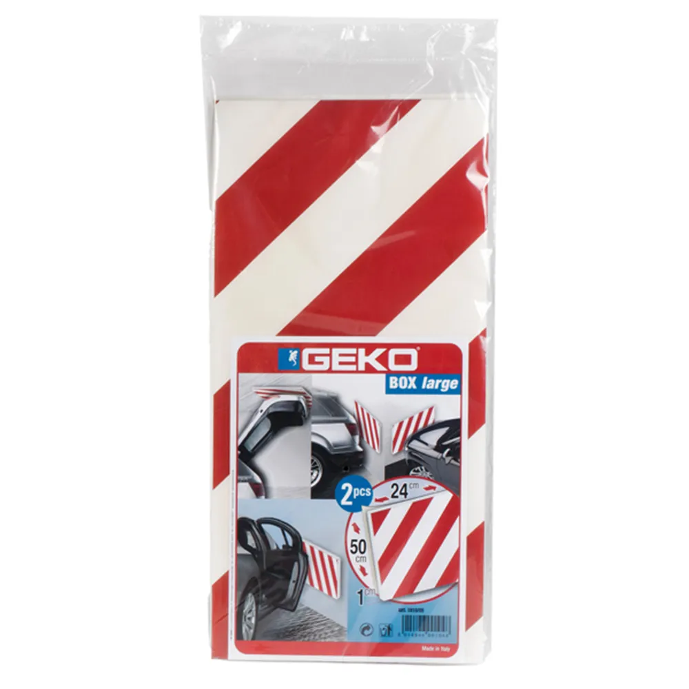 Pannello Antiurto Adesivo Box Geko - 24x50 cm - 1810/05 (Bianco e Rosso Conf. 2)