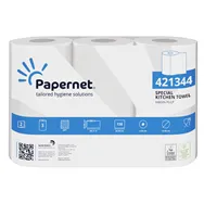 Bobina Asciugatutto Papernet - 2 Veli - 158 Strappi - 421344 (Bianco Conf. 3)