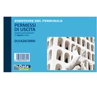 Blocco Permessi di Uscita Data Ufficio - 50/50 Copie Autoricalcanti - 10x16,8 cm - DU1626C0000 (Conf. 5)