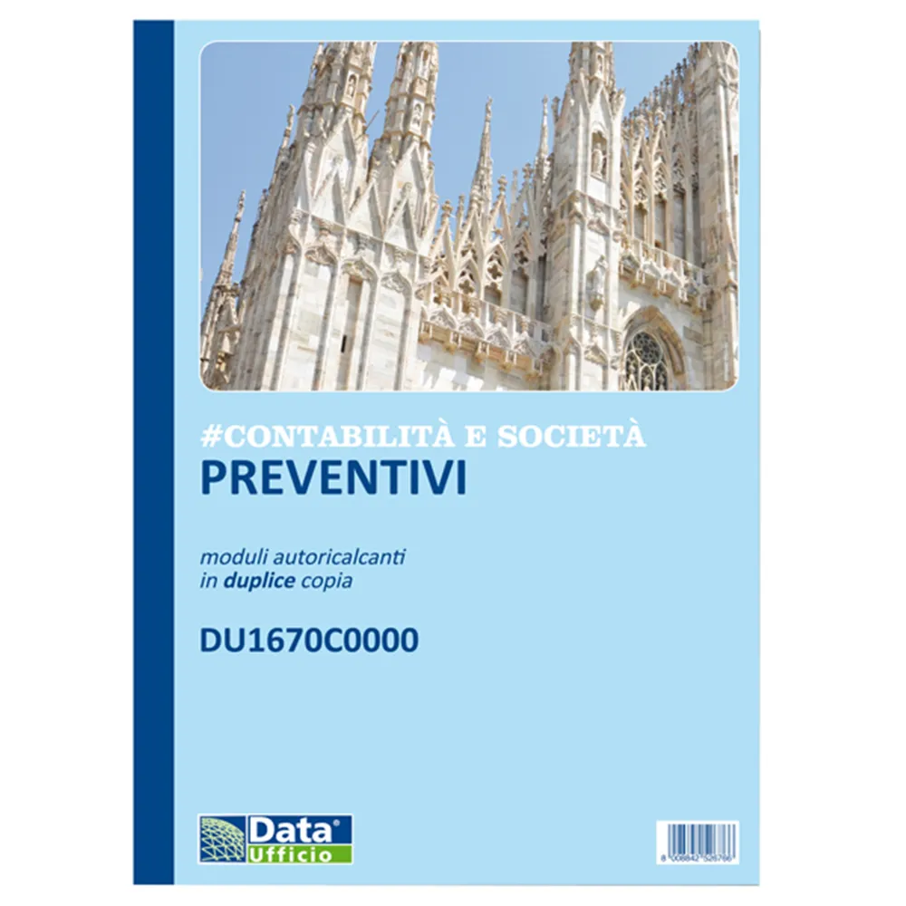 Blocco Preventivi Data Ufficio - 50/50 Copie Autoricalcanti - 21,5x29,7 cm - DU1670C0000