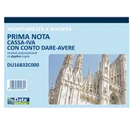 Blocco Prima Nota Cassa/IVA Dare/Avere Data Ufficio - 50/50 Copie Autoricalcanti - 21,5x29,7 cm - DU16832C000