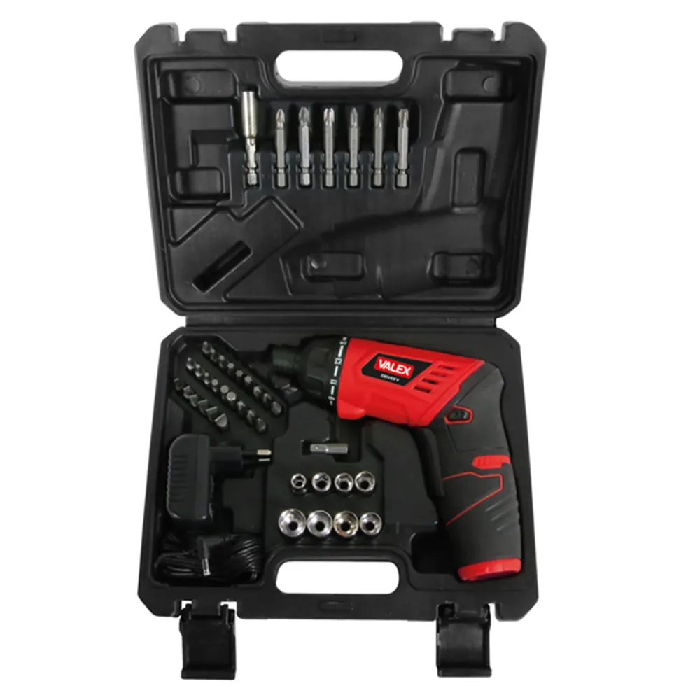 Cacciavite a Batteria Driver V Valex - 3,6 V - 1422532 (Nero e Rosso)