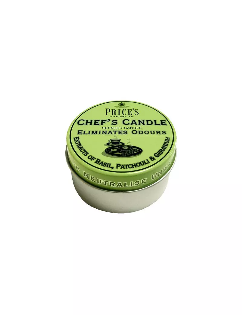 Candela in Lattina Price's - Fresh Air - Chef's - FR310316 (Basil, Patchouli & Geranium)