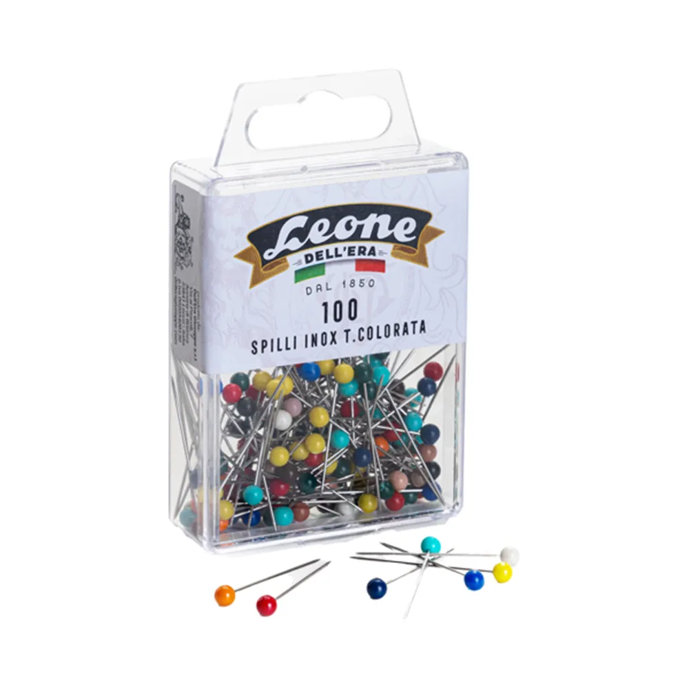 Spilli con Testa in Plastica Colorata Leone Dell'Era - APSC1 (Assortiti Conf. 100)