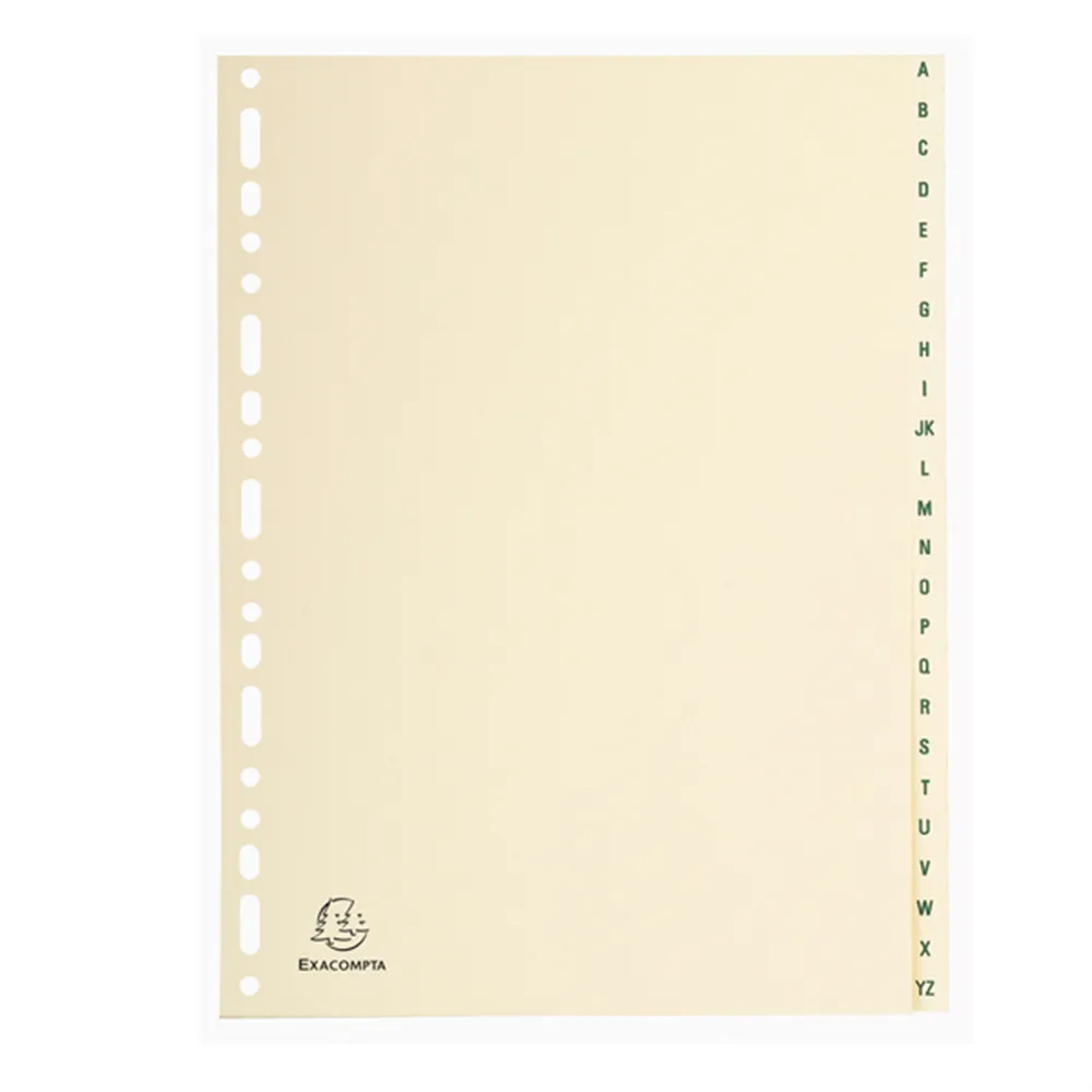 Separatore Alfabetico A/Z Exacompta - A4 - 1124E (Avorio)