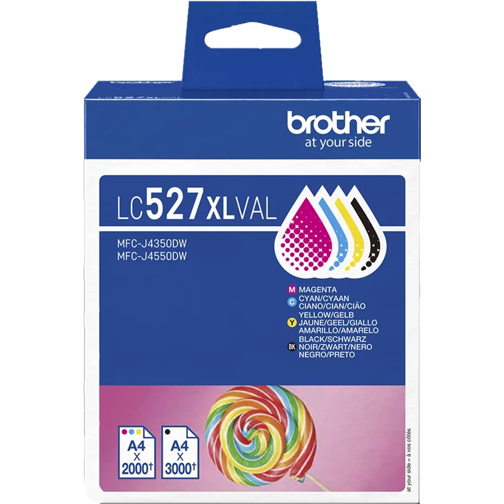 Multipack Cartucce Originali Brother LC-527XLVAL (Nero e Colori XL 9000 pagine)