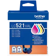 Multipack Cartucce Originali Brother LC-521VAL (Nero e Colori Conf. 4)