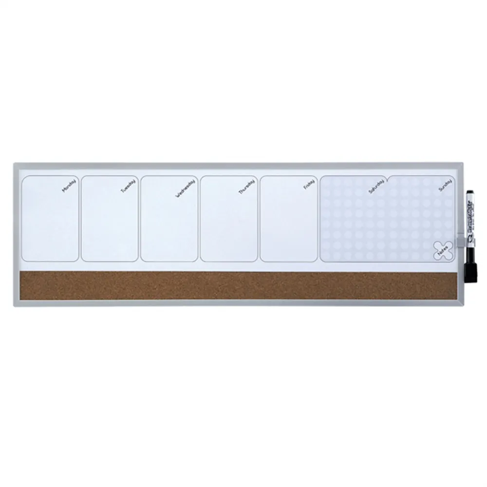 Organizer Magnetico con Calendario Settimanale Nobo - 58,5x19 cm - 1903780 (Bianco)