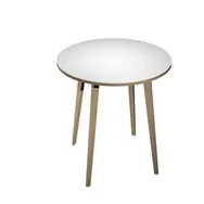 Tavolo Riunioni Alto Woody Artexport - Rotondo - Diametro 100 cm - 6410-DKD-3C (Rovere e Bianco)