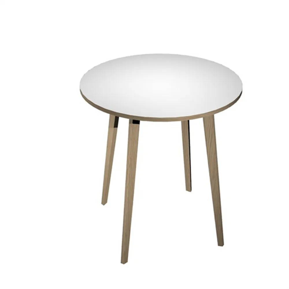 Tavolo Riunioni Alto Woody Artexport - Rotondo - Diametro 100 cm - 6410-DKD-3C (Rovere e Bianco)