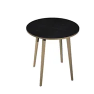 Tavolo Riunioni Alto Woody Artexport - Rotondo - Diametro 100 cm - 6410-DKD-8C (Rovere e Bianco)