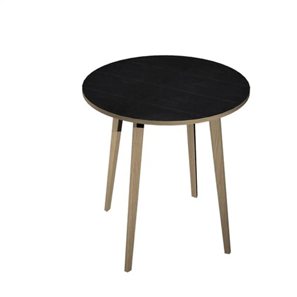 Tavolo Riunioni Alto Woody Artexport - Rotondo - Diametro 100 cm - 6410-DKD-8C (Rovere e Bianco)