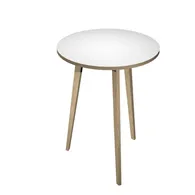 Tavolo Riunioni Alto Woody Artexport - Rotondo - Diametro 80 cm - 6408-DKD-3C (Rovere e Bianco)