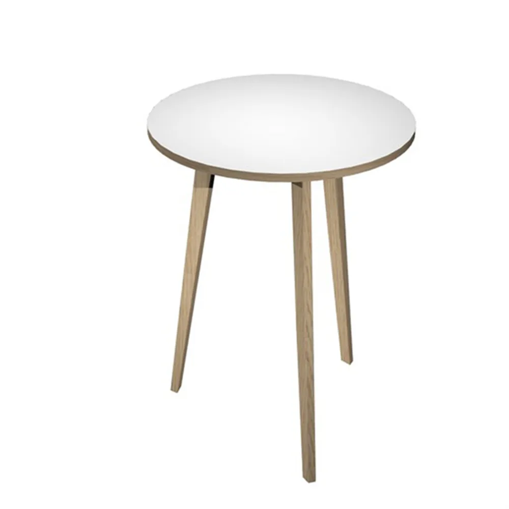 Tavolo Riunioni Alto Woody Artexport - Rotondo - Diametro 80 cm - 6408-DKD-3C (Rovere e Bianco)