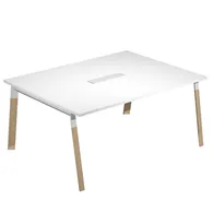 Tavolo Riunioni Woody Artexport - 160x120 cm - W-SOL-TR-3-AM (Bianco e Rovere)