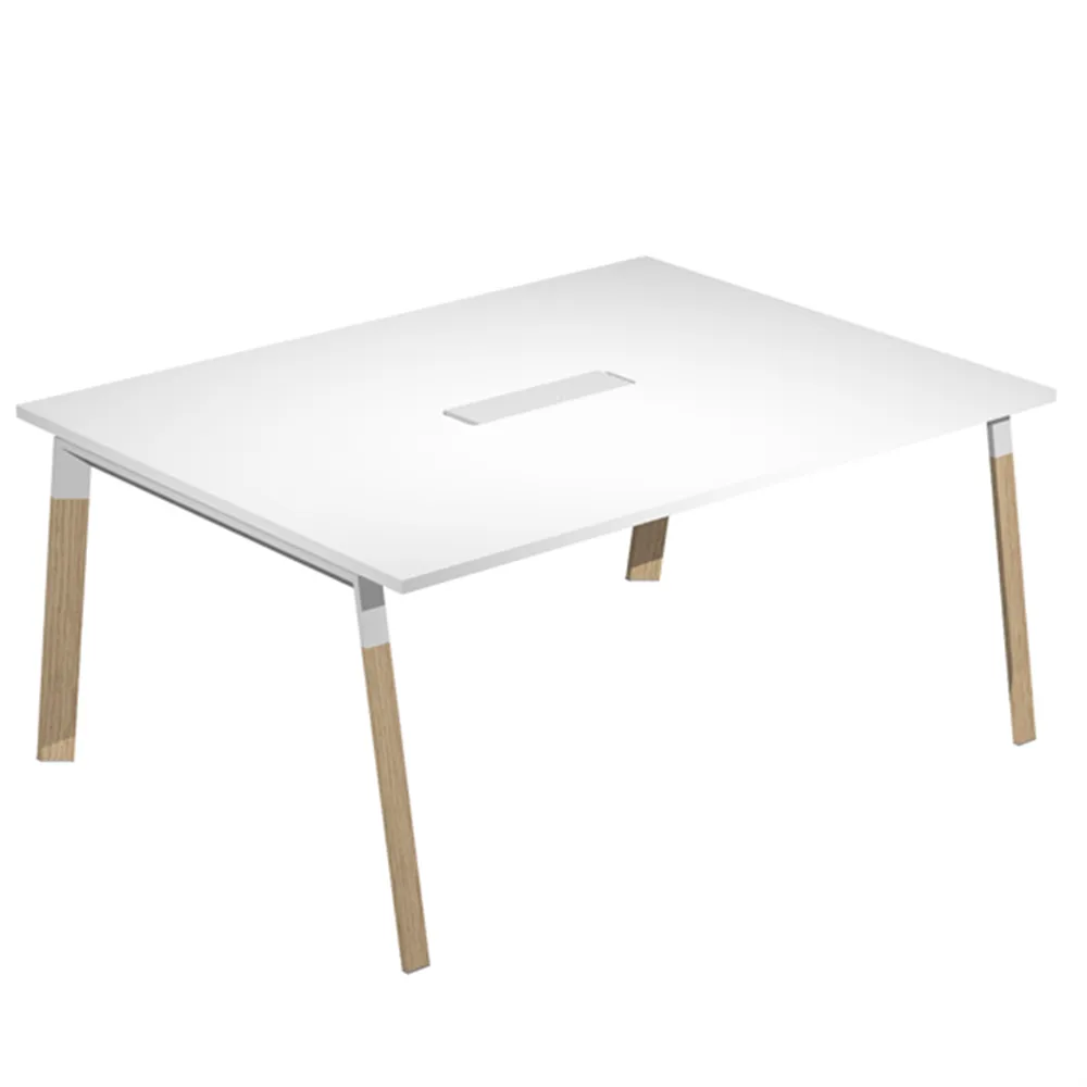 Tavolo Riunioni Woody Artexport - 160x120 cm - W-SOL-TR-3-AM (Bianco e Rovere)