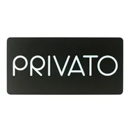 Pittogramma Adesivo Studio-T - Privato - 32,5x16 cm - PR26-PR (Bianco su Nero)