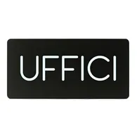 Pittogramma Adesivo Studio-T - Uffici - 32,5x16 cm - PR25-UF (Bianco su Nero)