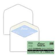Buste Commerciali Silver FSC Pigna - 11,4x16,2 cm - Gommata Senza Finestra - 80 g - 0388665C6 (Bianco Conf. 500)