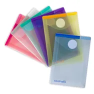 Busta con Bottone in Velcro Djois Tarifold - PPL - 8x11,5 cm - B510219 (Assortiti Trasparenti Conf. 6)