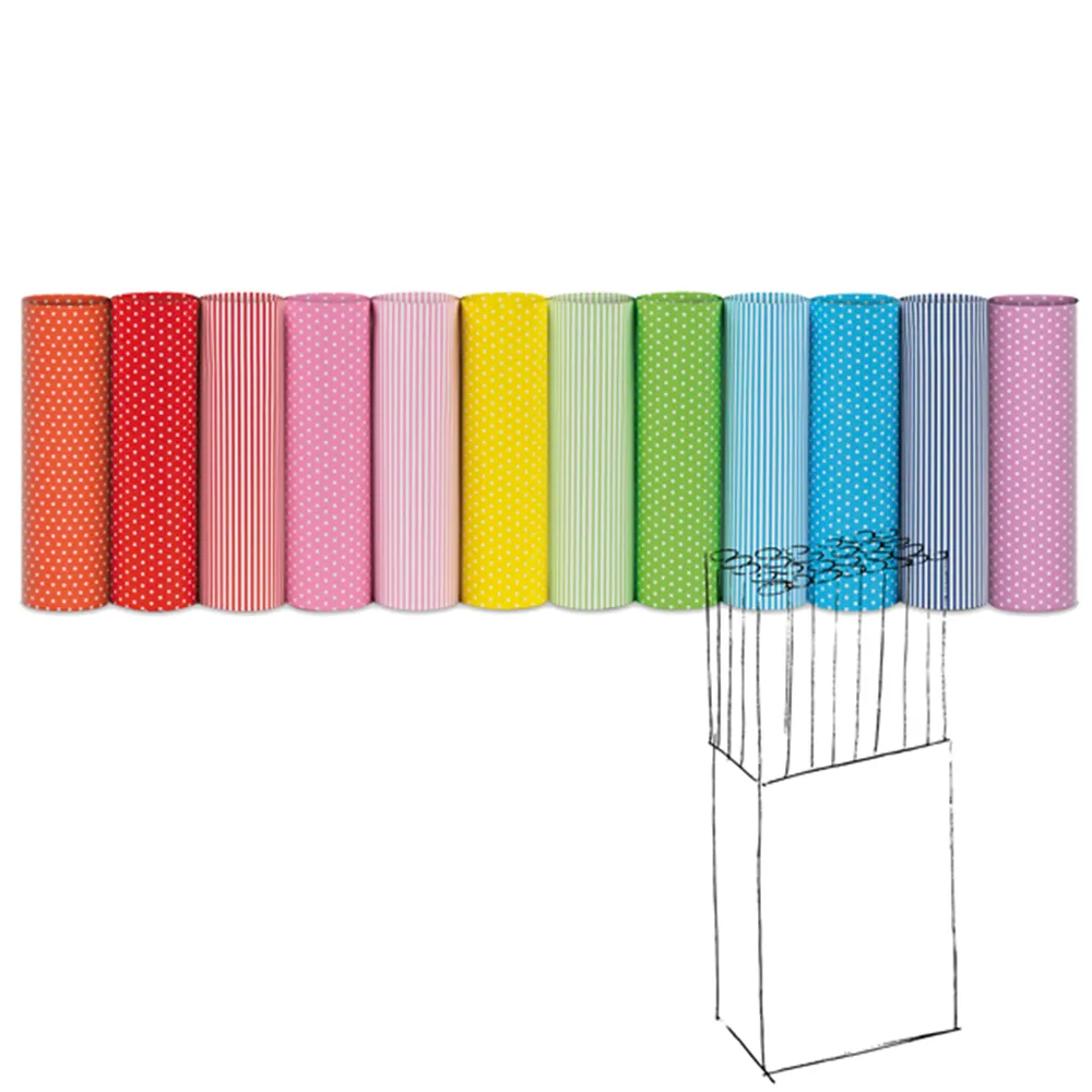 Carta Regalo in Rotoli Rex Sadoch - 70x200 cm - EC3J1G01 (Assortiti Righe e Pois Conf. 50)