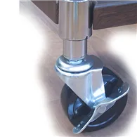 Ruote per Librerie Cromate Archimede Light Serena Group - O0920031 (Argento e Nero Conf. 4)