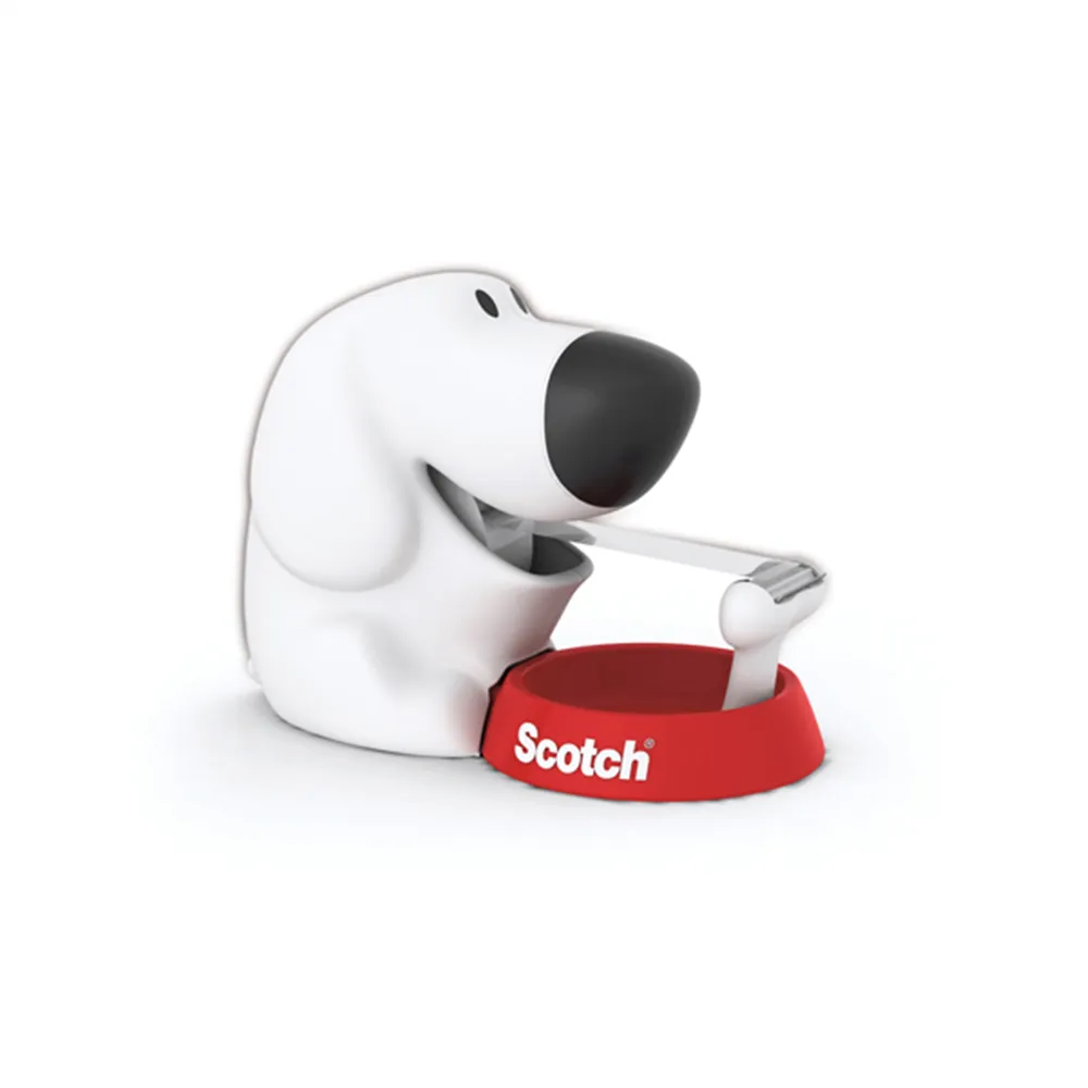 Dispenser per Nastro Adesivo Scotch Magic 810 Fido 3M - 7,5 m - 7100042621 (Bianco Nero e Rosso)