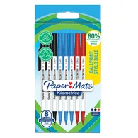 Penna a Sfera Kilometrico Paper Mate - 1 mm - 2187680 (Assortiti Conf. 8)