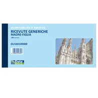 Blocco Ricevute Generiche Madre/Figlia Data Ufficio - 50/50 Copie - 21,5x10 cm - DU160100000 (Conf. 5)