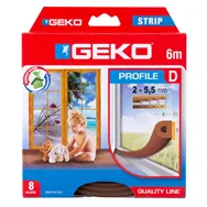 Guarnizione Adesiva per Isolamento Strip Geko - Profilo D - 6 m - 1000/64 (Marrone)