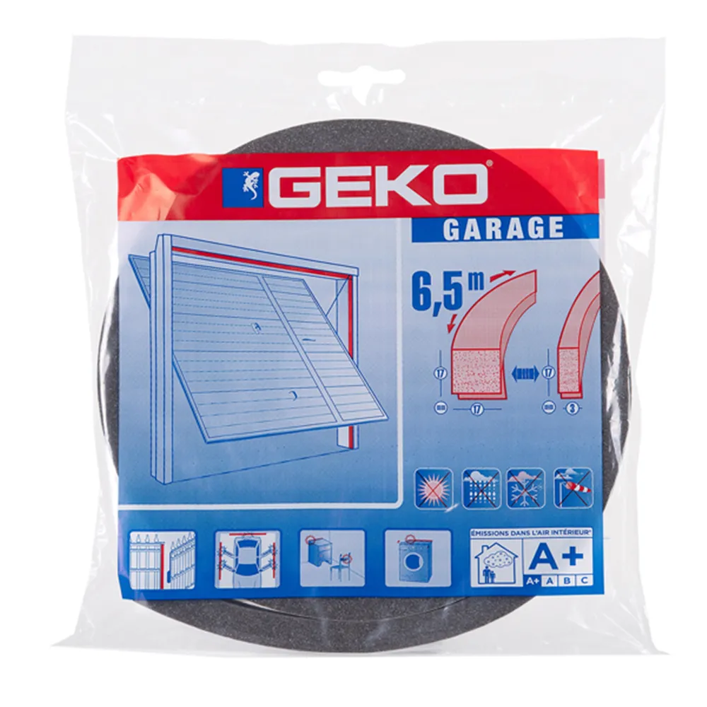 Guarnizione Adesiva per Isolamento Garage Geko - 17 mm x 6,5 m - 1100/51 (Antracite)