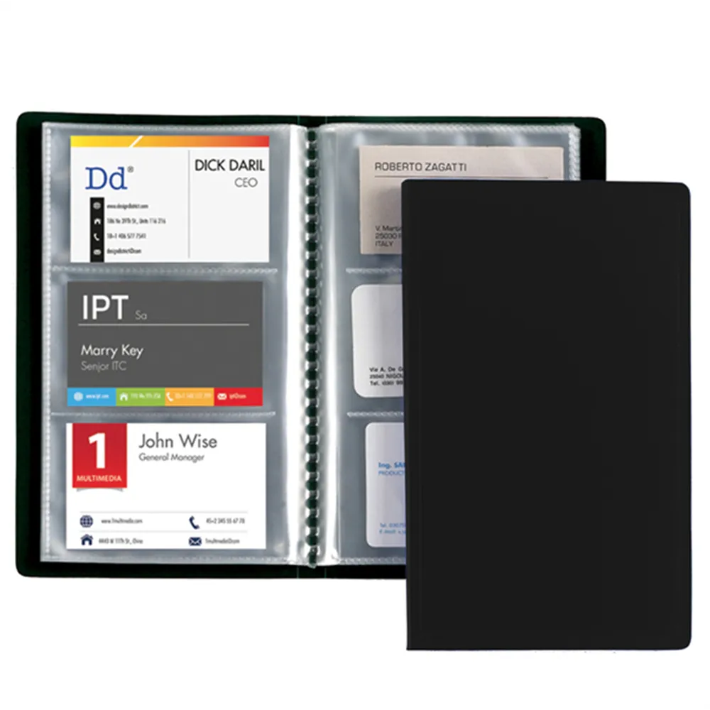 Portabiglietti da Visita Favorit - 60 Biglietti - 12,5x20,5 cm - 100460549 (Nero)