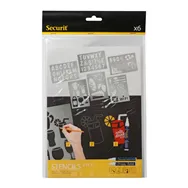 Stencil Set Securit - Lettere, Numeri e Forme - 32x22 cm - SECSTN-5 (Trasparente Conf. 6)
