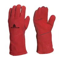 Guanti in Crosta di Bovino CA515R Delta Plus - Taglia 10 - CA515R10 (Rosso Conf. 12)