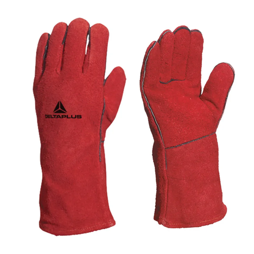 Guanti in Crosta di Bovino CA515R Delta Plus - Taglia 10 - CA515R10 (Rosso Conf. 12)