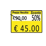 Etichette per Prezzatrice Z17 Printex - Prezzo Vecchio/Sconto - Removibili - 26x19 mm - B10/2619/CRGSTS (Giallo Conf. 10)