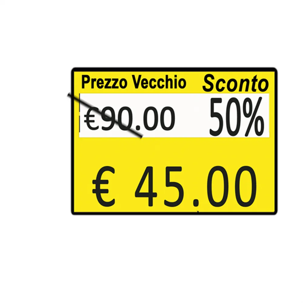 Etichette per Prezzatrice Z17 Printex - Prezzo Vecchio/Sconto - Removibili - 26x19 mm - B10/2619/CRGSTS (Giallo Conf. 10)